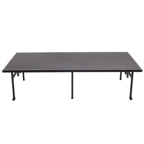 AmTab Fixed Height Stage - Carpet Top - 36"W x 72"L x 8"H (AmTab AMT-ST3608C) - SchoolOutlet