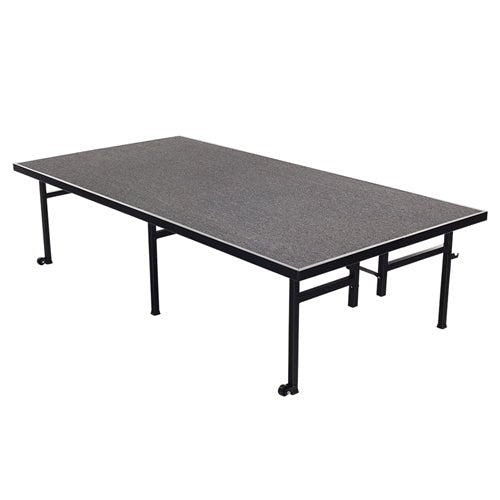 AmTab Fixed Height Stage - Carpet Top - 36"W x 72"L x 8"H (AmTab AMT-ST3608C) - SchoolOutlet