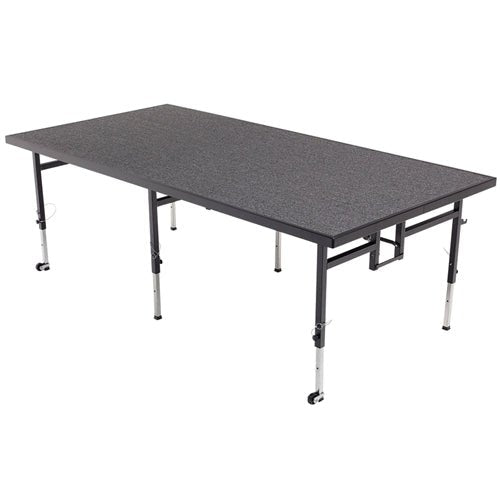 AmTab Adjustable Height Stage - Carpet Top - 36"W x 48"L x Adjustable 16" to 24"H (AmTab AMT-STA3416C) - SchoolOutlet