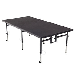 AmTab Adjustable Height Stage - Polypropylene Top - 36"W x 48"L x Adjustable 16" to 24"H  (AmTab AMT-STA3416P)