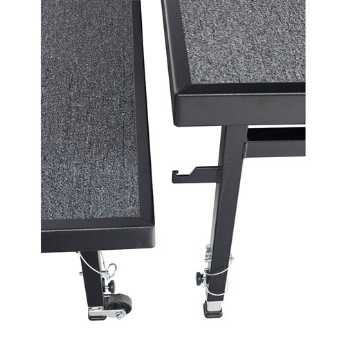 AmTab Adjustable Height Stage - Carpet Top - 36"W x 48"L x Adjustable 24" to 32"H (AmTab AMT-STA3424C) - SchoolOutlet