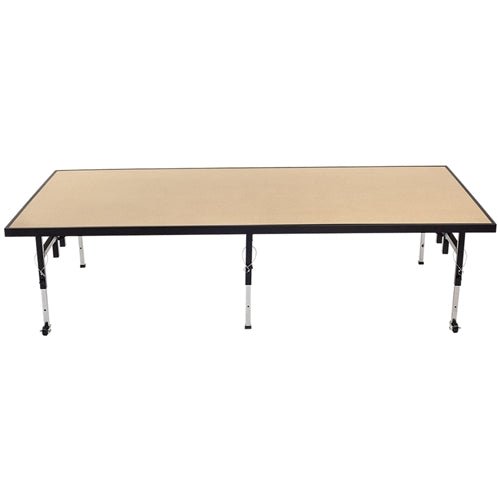 AmTab Adjustable Height Stage - Hardboard Top - 36"W x 96"L x Adjustable 16" to 24"H (AmTab AMT-STA3816H) - SchoolOutlet
