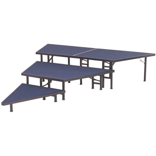 AmTab Pie Shaped Riser - Carpet Top - 36"W x 8"H (1 Level) (AmTab AMT-STP361C) - SchoolOutlet