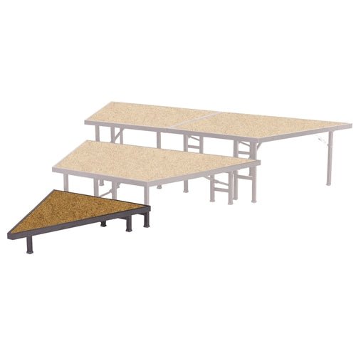 AmTab Pie Shaped Riser - Hardboard Top - 36"W x 8"H (1 Level) (AmTab AMT-STP361H) - SchoolOutlet