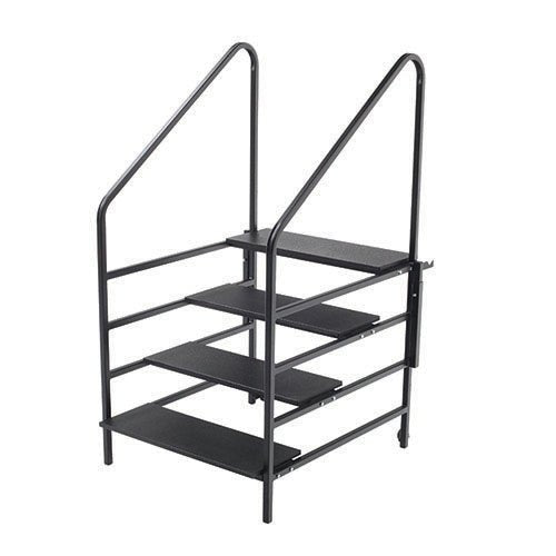 AmTab Four Steps with Handrails (8"H + 16"H + 24"H + 32"H Steps) - 36"W x 46"L x 63.5"H (AMT-STP4) - SchoolOutlet