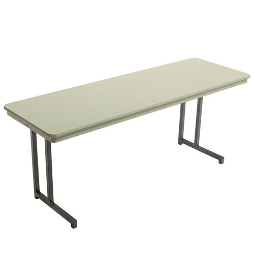 AmTab Dynalite Featherweight Heavy-Duty ABS Plastic Training Table - Rectangle - 18"W x 60"L x 29"H (AmTab AMT-TT185DL) - SchoolOutlet