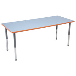 AmTab Whiteboard Table Markerboard Table Dry Erase Table - Activity Legs - Rectangle - 30"W x 84"L  (AmTab AMT-WAA307D)