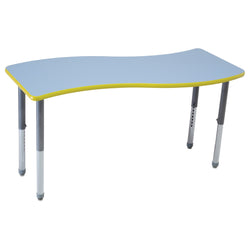 AmTab Whiteboard Table Markerboard Table Dry Erase Table - Activity Legs - Wave - 30"W x 54"L  (AmTab AMT-WAAW3654D)