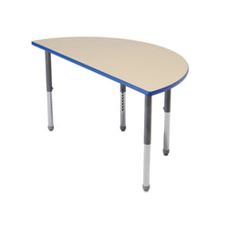 AmTab Whiteboard Table Markerboard Table Dry Erase Table - Activity Legs - Half Round - Half 48" Diameter  (AmTab AMT-WAHR48D)