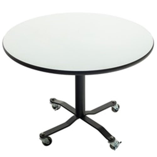 AmTab Whiteboard Table Markerboard Table Dry Erase Table - Mobile E-Z Tilt Caf Table - Round - 30" Round x Adjustable 30"H to 42"H (AmTab AMT-WCBR30) - SchoolOutlet