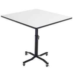 AmTab Whiteboard Table Markerboard Table Dry Erase Table - Mobile E-Z Tilt Caf Table - Square - 36" x 36" x Adjustable 30"H to 42"H  (AmTab AMT-WCBSQ36)