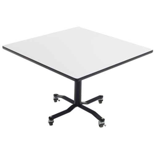 AmTab Whiteboard Table Markerboard Table Dry Erase Table - Mobile E-Z Tilt Caf Table - Square - 36" x 36" x Adjustable 30"H to 42"H (AmTab AMT-WCBSQ36) - SchoolOutlet