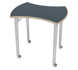 CEF ESTO Hourglass Student Desk 33.25" x 17.25" Fenix Top on Baltic Birch and Adjustable Height Legs