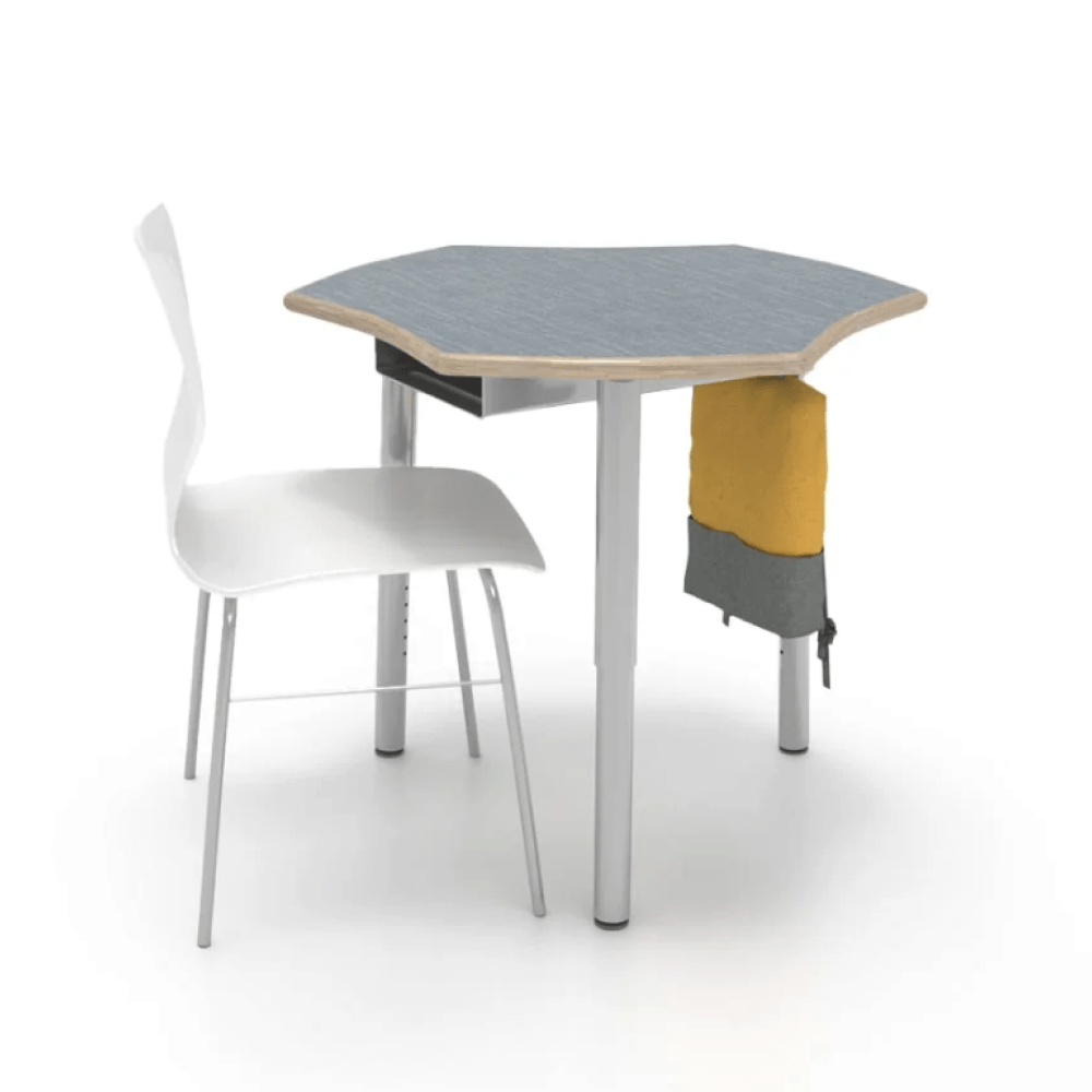 CEF ESTO Hyve Student Desk 28" x 32.5" Fenix Top on Baltic Birch and Adjustable Height Legs - SchoolOutlet