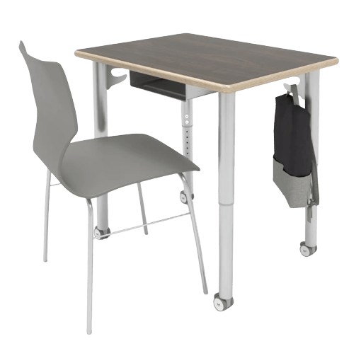 CEF ESTO Rectangle Student Desk 30" x 22" Fenix Top on Baltic Birch and Adjustable Height Legs - SchoolOutlet