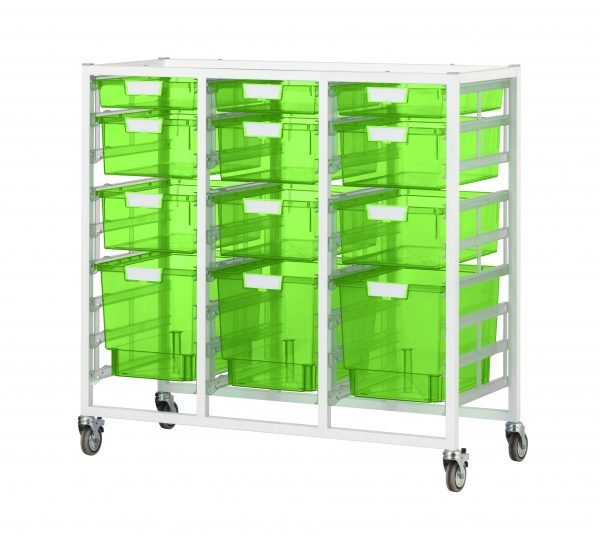 Certwood Class Act Tower - Slim Line - 27 Module - Mobile Storage Cart (CRT-CE2103) - SchoolOutlet