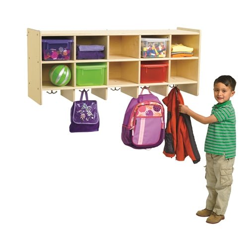 Children's Factory Value Line Birch 10-Section Wall Locker - Unit Only CHI-ANG9160 - SchoolOutlet