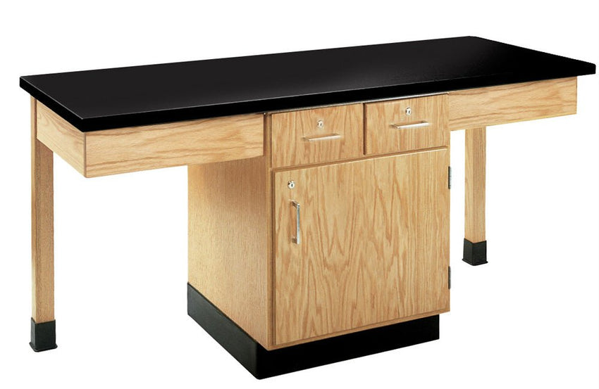 Diversified Woodcrafts 2 Station Table w/ Door & Drawers - 66"W x 24"D - SchoolOutlet