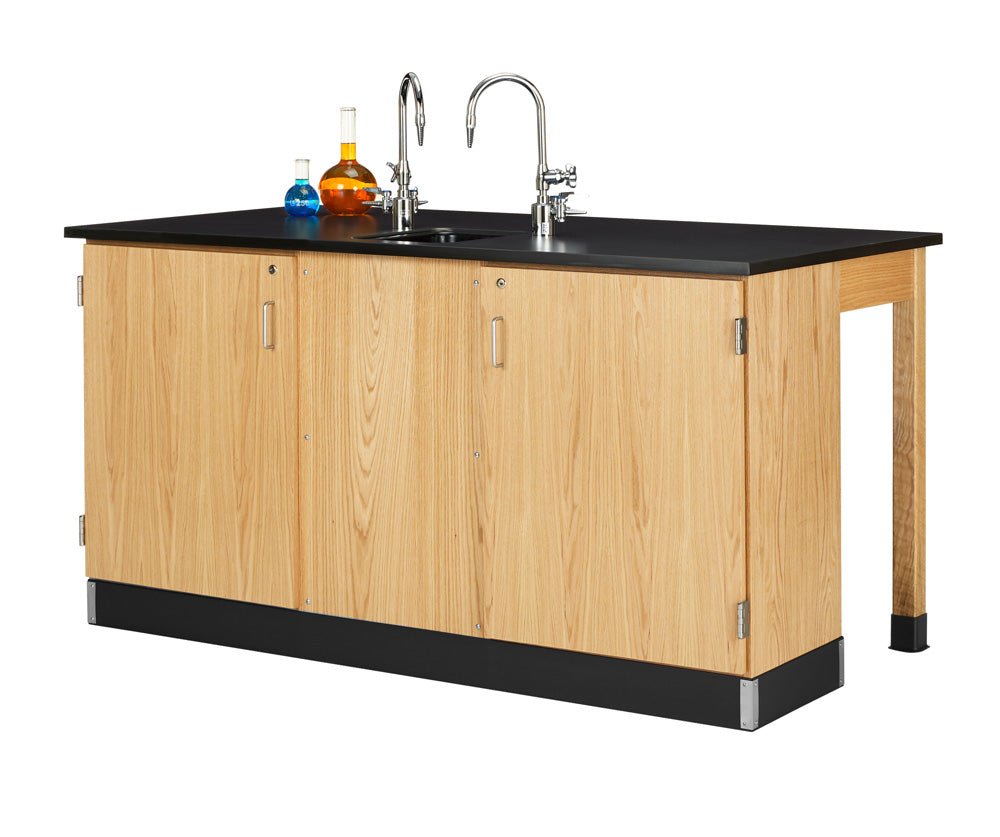 Diversified Woodcrafts Lab Station, 2 Student w/ Door Cabinet (Diversified Woodcrafts DIV-2926K) - SchoolOutlet