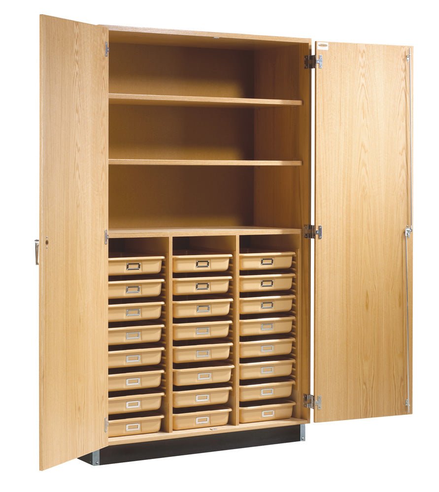 Diversified Woodcrafts Tote Tray & Shelving Storage Cabinet - 48" W x 22" D (Diversified Woodcrafts DIV-351-4822) - SchoolOutlet