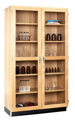 Diversified Woodcrafts Wall Wood Storage Cabinet w/ Glass Doors - 36" W x 22" D (Diversified Woodcrafts DIV-358-3622K)