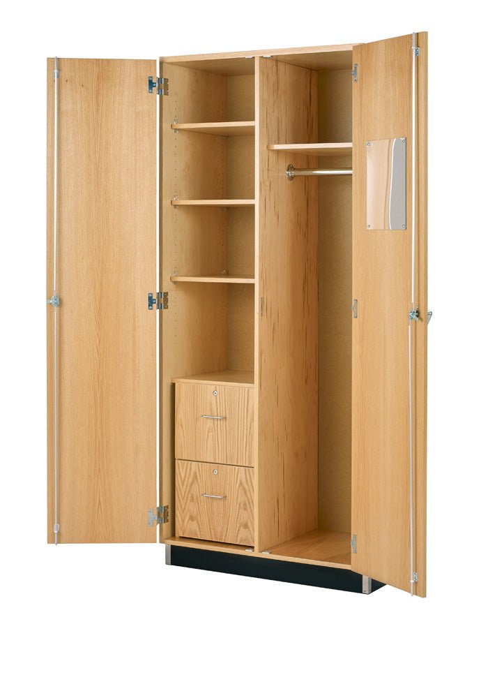 Diversified Woodcrafts Oak Wardrobe Storage Cabinet - 36" W x 22" D (Diversified Woodcrafts DIV-360-3622K) - SchoolOutlet