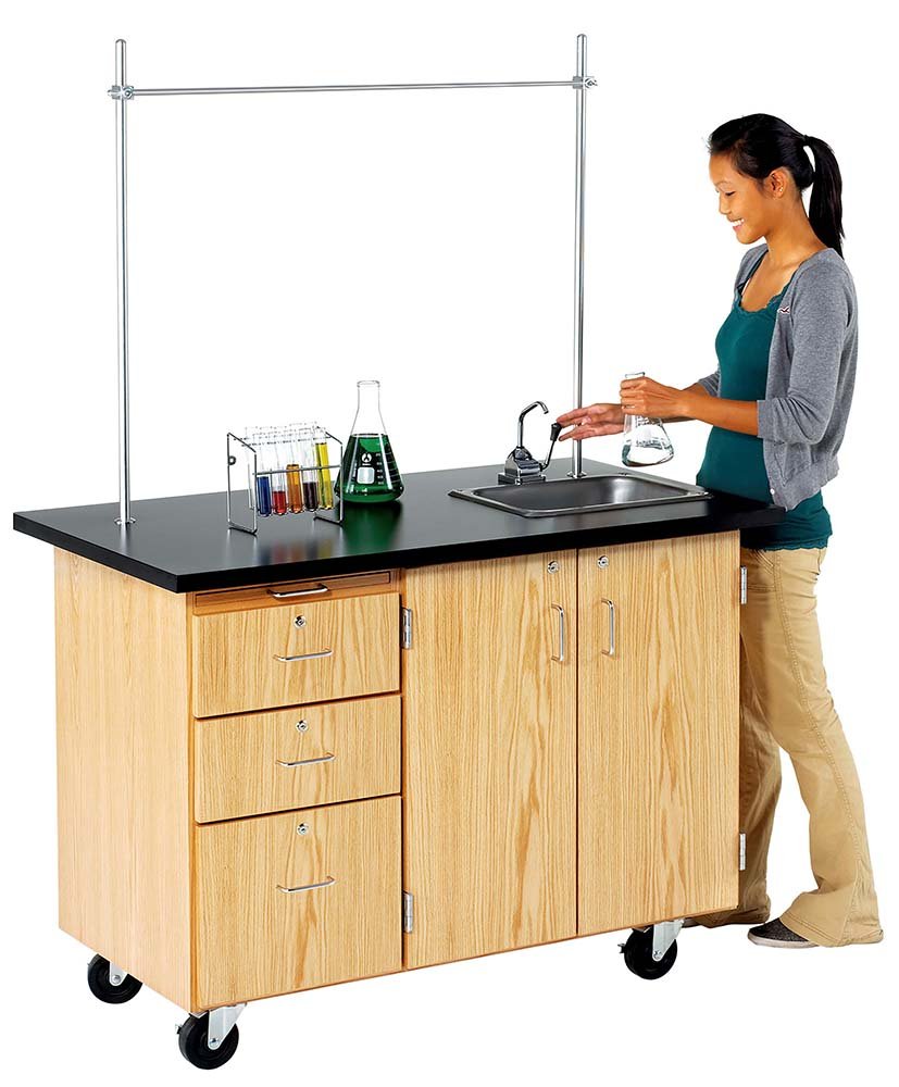 Diversified Woodcrafts Mobile Instructor's Desk - 48"W x 28"D (Diversified Woodcrafts DIV-4332K) - SchoolOutlet