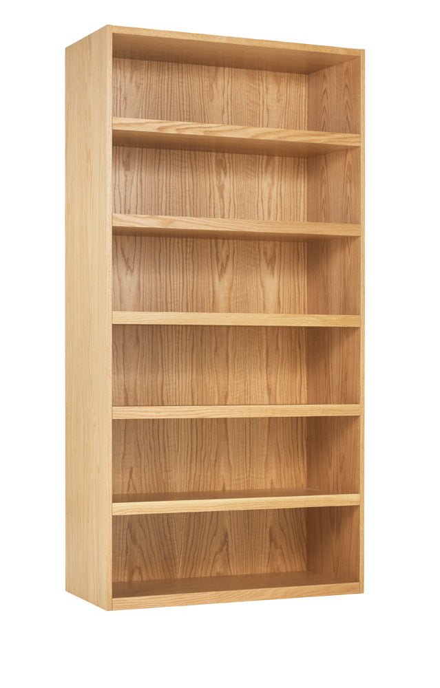 Diversified Woodcrafts Oak Storage Bookcase - 72" Height (Diversified Woodcrafts DIV-447-3616) - SchoolOutlet