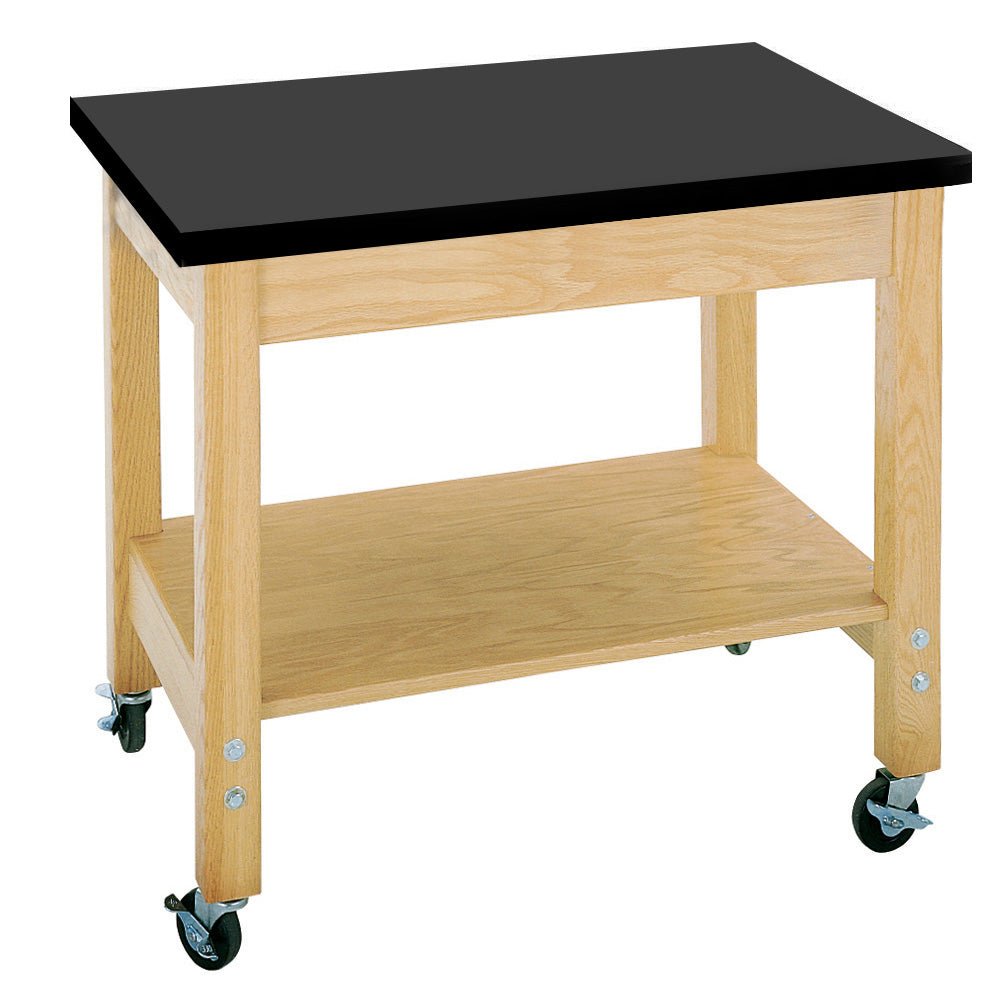 Diversified Woodcrafts Mobile Demo Cart - ChemGuard Top - 36"W x 24"D (Diversified Woodcrafts DIV-4502K) - SchoolOutlet