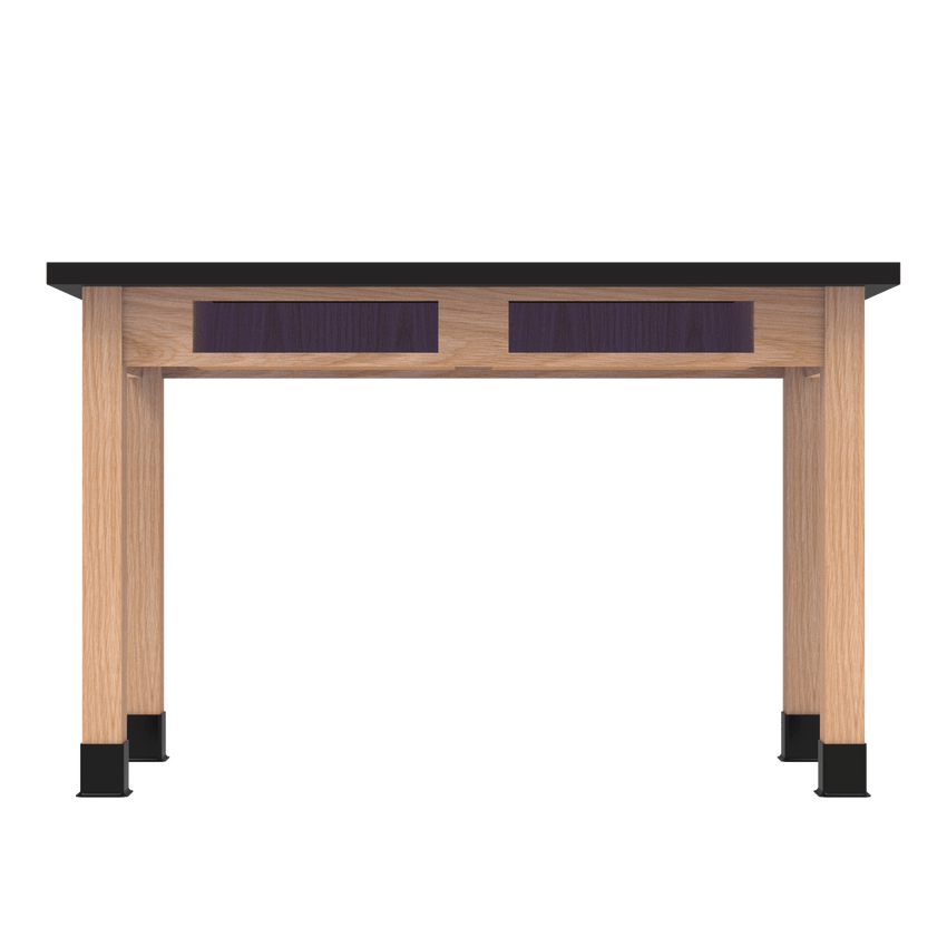 Diversified Woodcrafts Science Table w/ Book Compartment - 48" W x 30" D - Solid Oak Frame and Adjustable Glides - SchoolOutlet