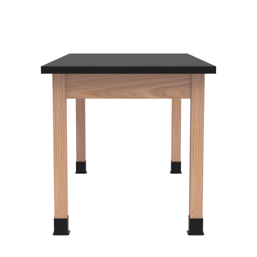 Diversified Woodcrafts Science Table w/ Book Compartment - 72" W x 36" D - Solid Oak Frame and Adjustable Glides - SchoolOutlet