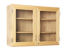 Diversified Woodcrafts Oak Glass Door Wall Storage Cabinet - 48"W x 30"H