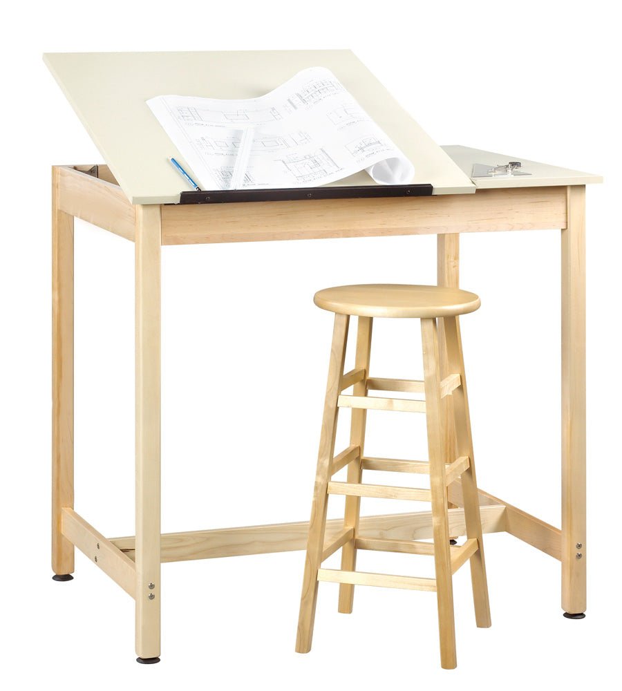 Diversified Woodcrafts Art / Drafting Table w/ 2 Piece Adjustable - 42"W x 30"D (Diversified Woodcrafts DIV-DT-60SA) - SchoolOutlet