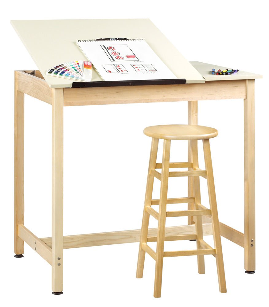 Diversified Woodcrafts Art / Drafting Table w/ 2 Piece Adjustable - 42"W x 30"D (Diversified Woodcrafts DIV-DT-60SA) - SchoolOutlet