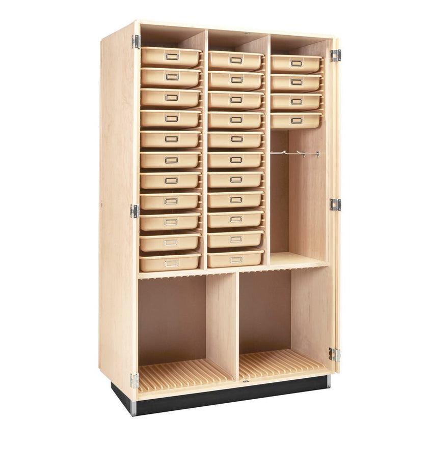 Diversified Woodcrafts Tote Tray Drafting Supply Cabinet - 48"W x 22"D (Diversified Woodcrafts DIV-DTC-5) - SchoolOutlet