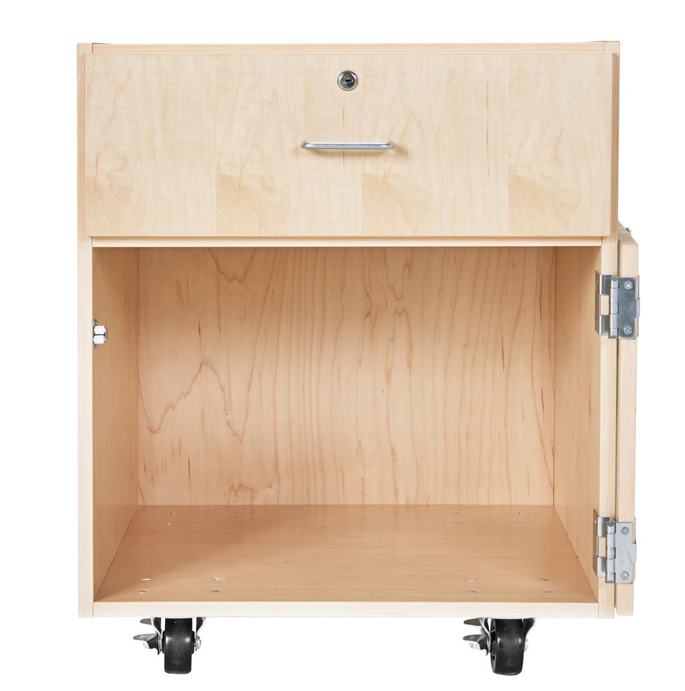 Diversified Woodcrafts Mobile Storage M-Series Cabinet 1 Door/Drawer (30" H) (Diversified Woodcrafts DIV-M95-2422-H30M) - SchoolOutlet