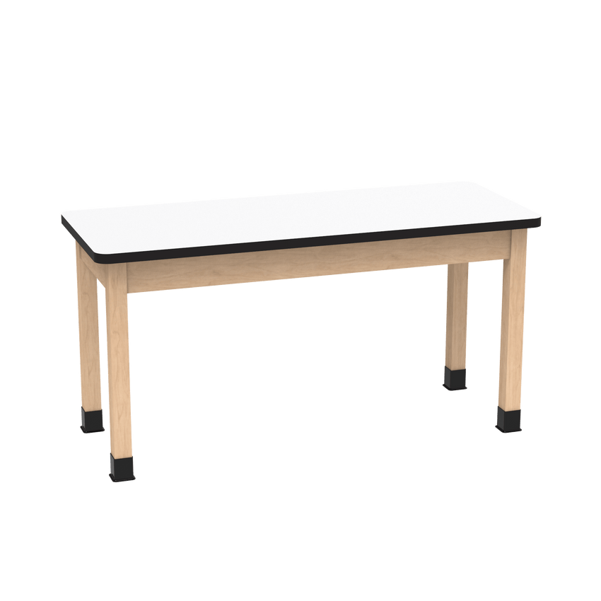 Diversified Woodcrafts Science Table - Plain Apron - 48" W x 24" D - Solid Wood Frame and Adjustable Glides - SchoolOutlet