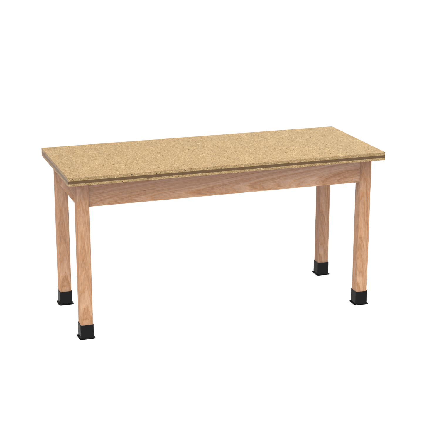 Diversified Woodcrafts Science Table - Plain Apron - 48" W x 30" D - Solid Wood Frame and Adjustable Glides - SchoolOutlet