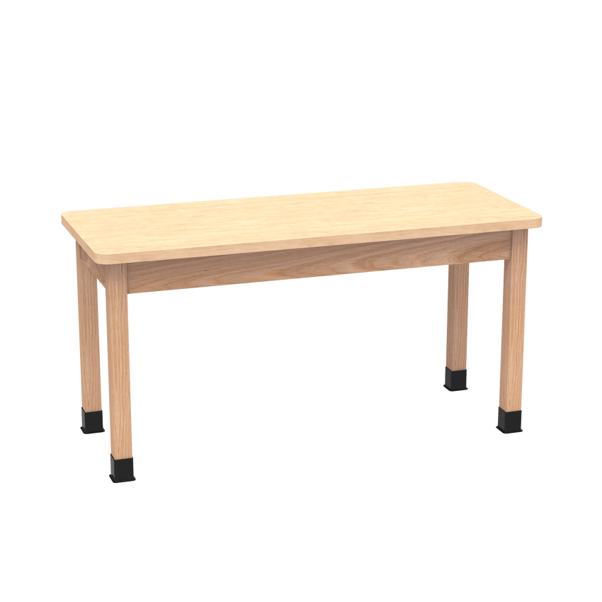 Diversified Woodcrafts Science Table - Plain Apron - 54" W x 36" D - Solid Wood Frame and Adjustable Glides - SchoolOutlet