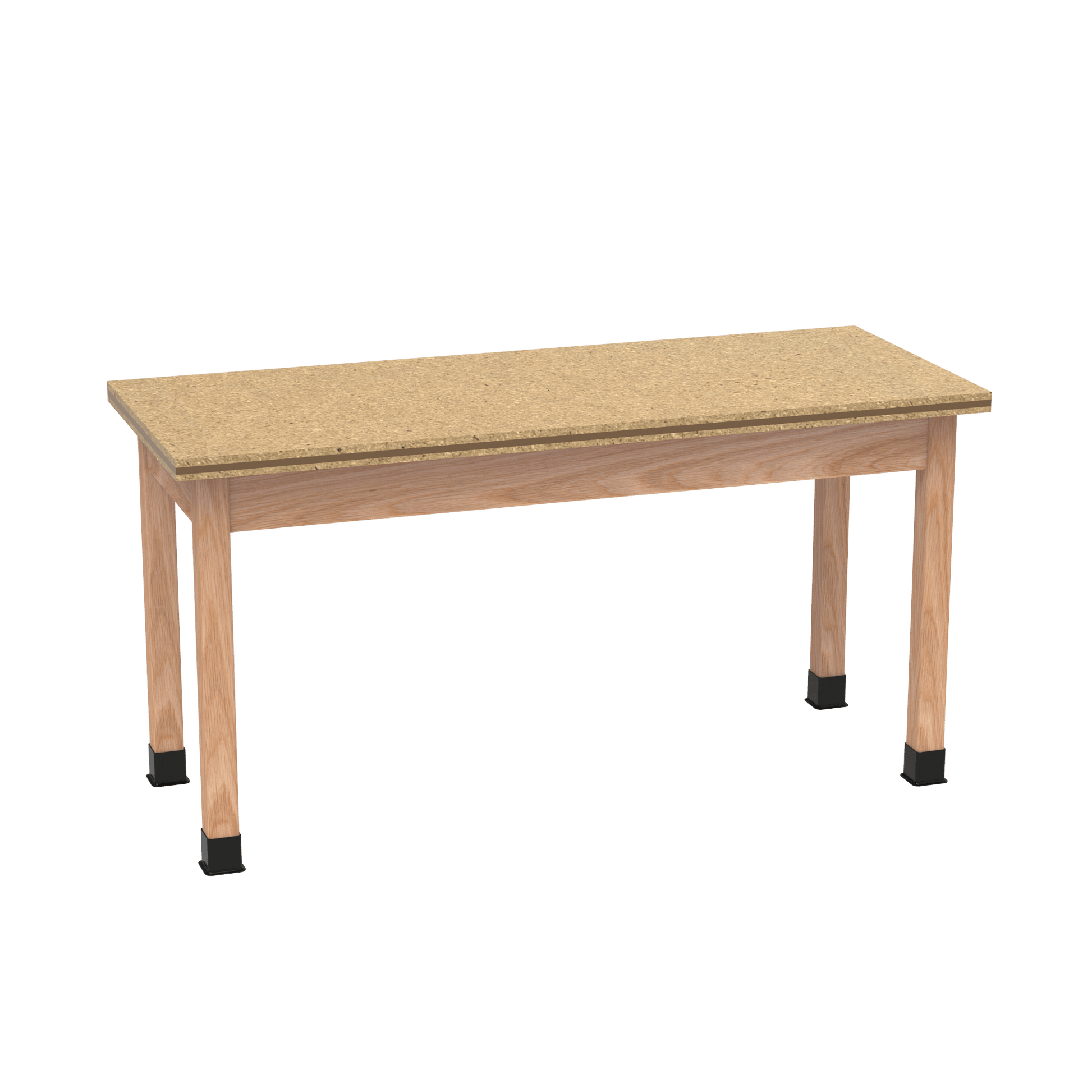 Diversified Woodcrafts Science Table - Plain Apron - 72" W x 21" D - Solid Wood Frame and Adjustable Glides - SchoolOutlet