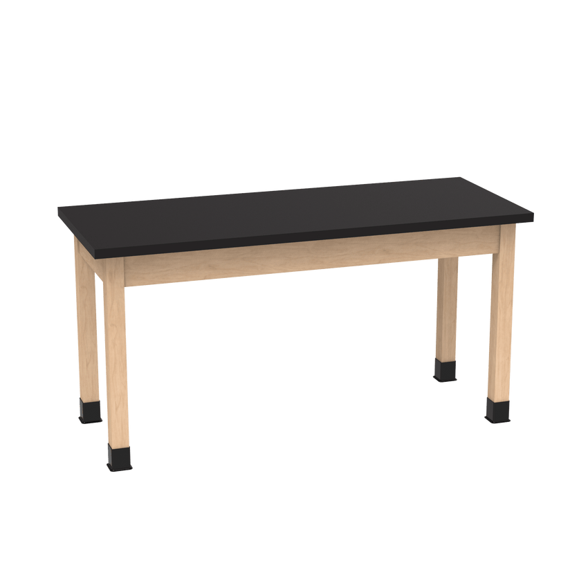 Diversified Woodcrafts Science Table - Plain Apron - 72" W x 42" D - Solid Wood Frame and Adjustable Glides - SchoolOutlet