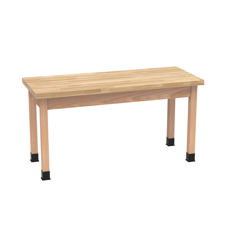 Diversified Woodcrafts Science Table - Plain Apron - 72" W x 42" D - Solid Wood Frame and Adjustable Glides - SchoolOutlet