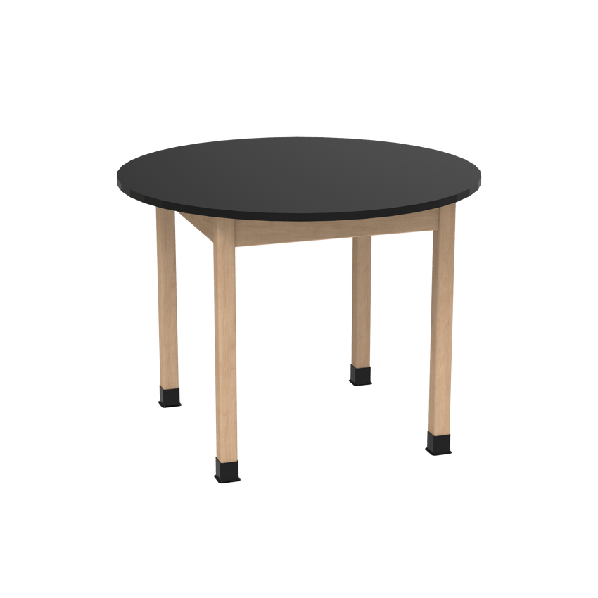 Diversified Woodcrafts Science Table - Plain Apron - Round 48" Diameter - Solid Wood Frame and Adjustable Glides - SchoolOutlet