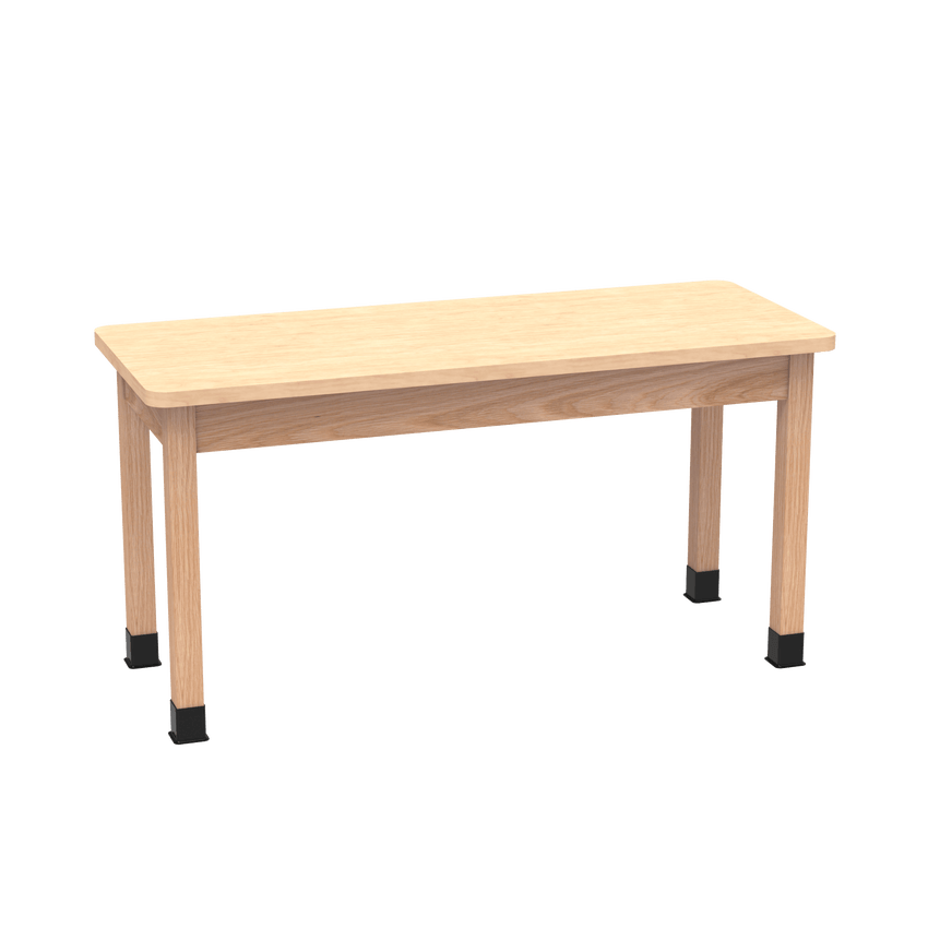 Diversified Woodcrafts Science Table - Plain Apron - 60" W x 24" D - Solid Wood Frame and Adjustable Glides - SchoolOutlet