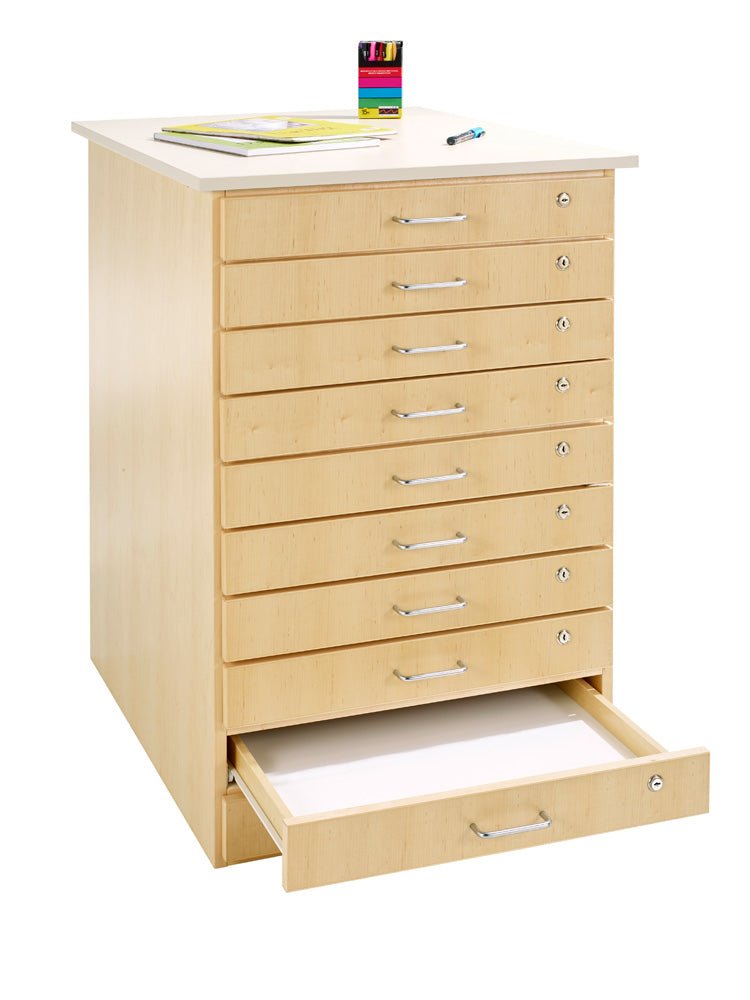 Diversified Woodcrafts Taboret w/ 10 Drawers - 24-1/4"W x 32-1/2"D (Diversified Woodcrafts DIV-T-1000) - SchoolOutlet