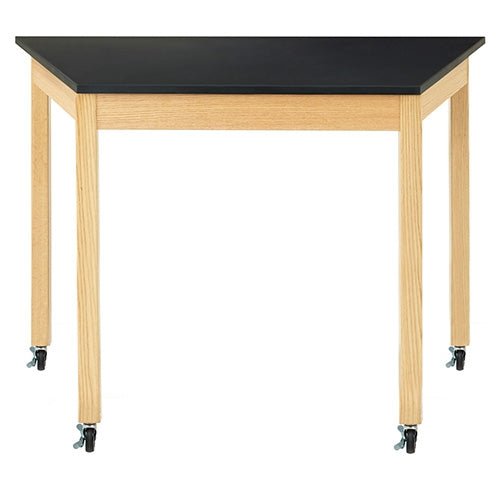 Diversified Woodcrafts Trapezoid Science Table - 60" W x 30" D - Solid Oak Frame - SchoolOutlet