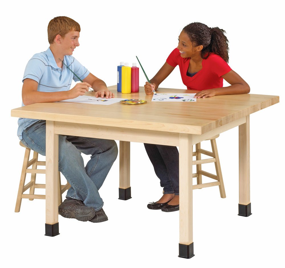 Diversified Woodcrafts Four-Station Craft Table - 48"W X 48"D (Diversified Woodcrafts DIV-WX4-M) - SchoolOutlet