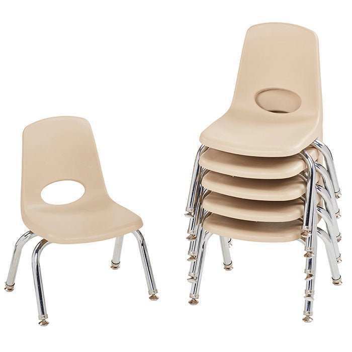 FDP Stackable School Chair, Chrome Legs, Swivel Glide - 10" Seat Height (FDP-10356) - SchoolOutlet