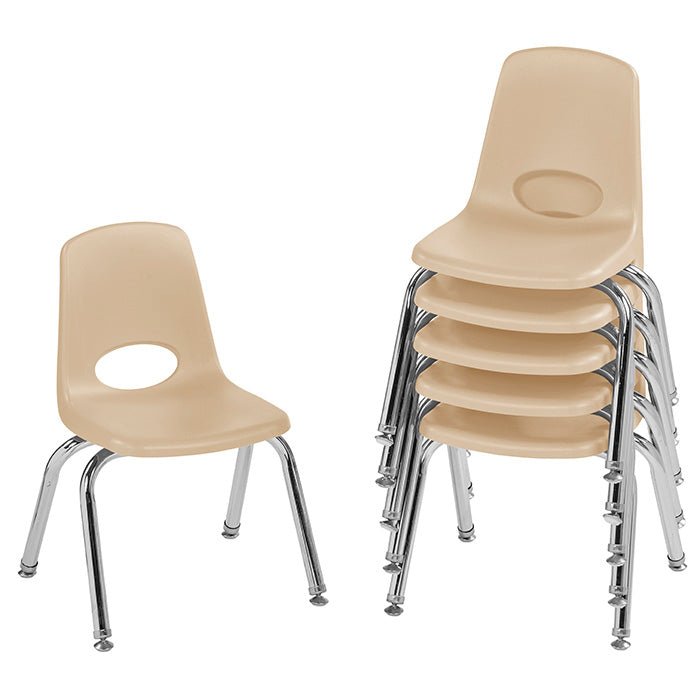 FDP Stackable School Chair, Chrome Legs, Swivel Glide - 12" Seat Height (FDP-10360) - SchoolOutlet