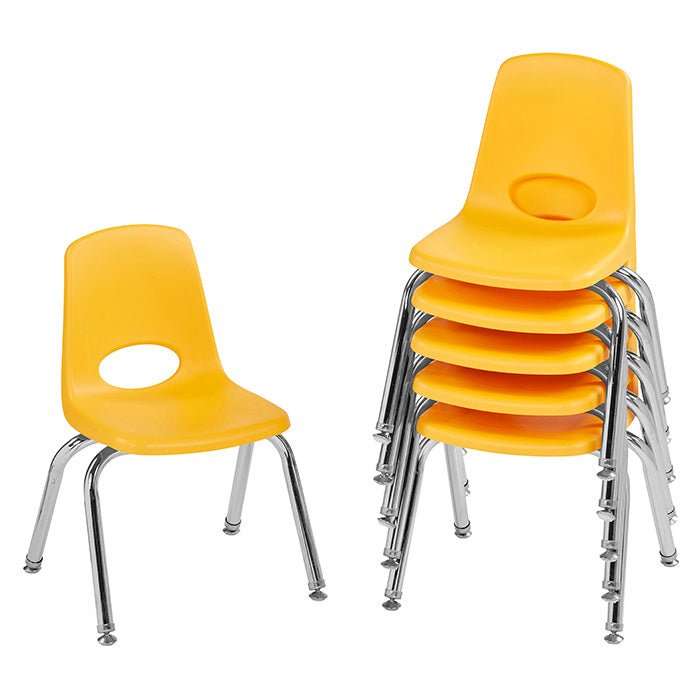 FDP Stackable School Chair, Chrome Legs, Swivel Glide - 12" Seat Height (FDP-10360) - SchoolOutlet